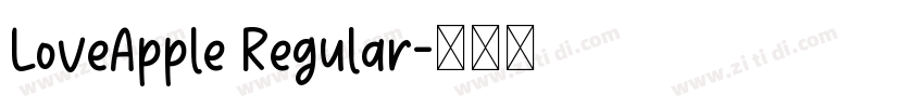 LoveApple Regular字体转换